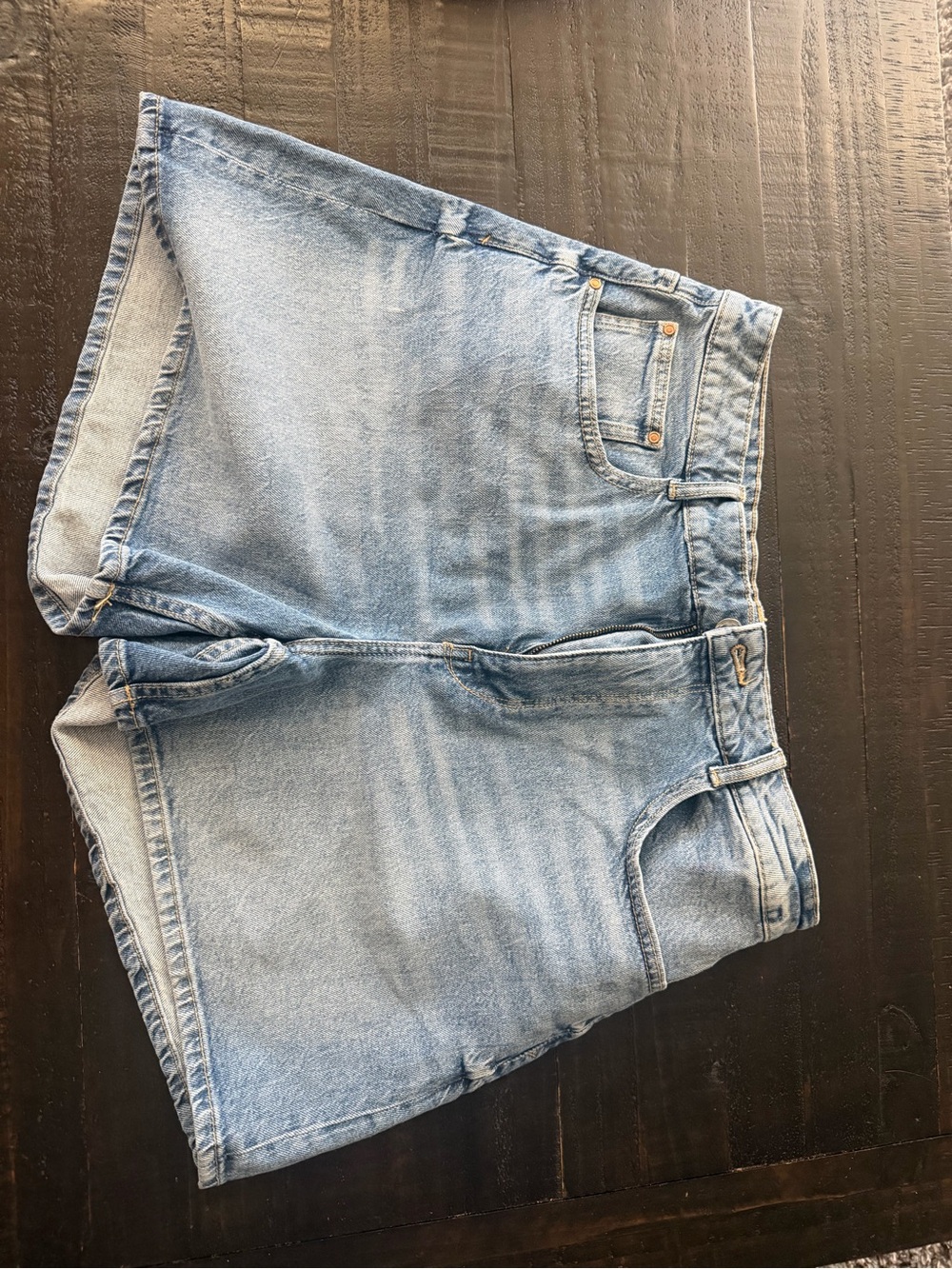 Zara Light Wash Denim Shorts